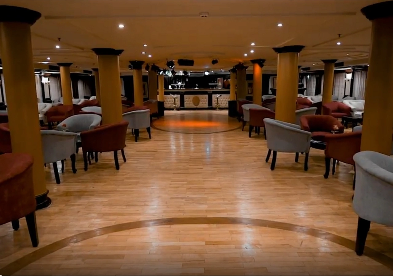 Lounge aboard the MS Stephanie Nile Cruise Nile cruise